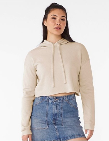 B-7502-Womens Cropped Fleece Hoodie